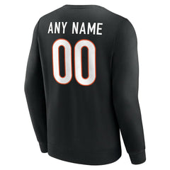 Cincinnati Bengals Team Authentic Personalized Name & Number Sweatshirt - Black Sweatshirts