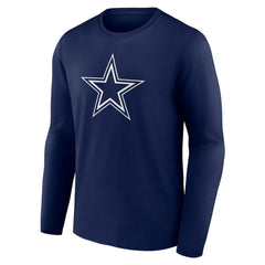 Dallas Cowboys Team Authentic Personalized Name & Number Long Sleeve T-Shirt - Navy T-shirts