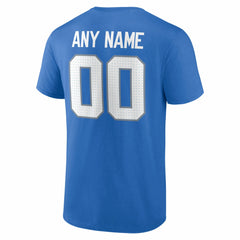 Detroit Lions Team Authentic Personalized Name & Number T-Shirt - Blue T-shirts