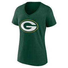 Green Bay Packers Women's Team Authentic Personalized Name & Number V-Neck T-Shirt - Green T-shirts