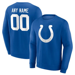 Indianapolis Colts Team Authentic Personalized Name & Number Sweatshirt - Royal Sweatshirts