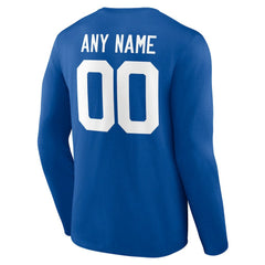 Indianapolis Colts Team Authentic Personalized Name & Number Long Sleeve T-Shirt - Royal T-shirts