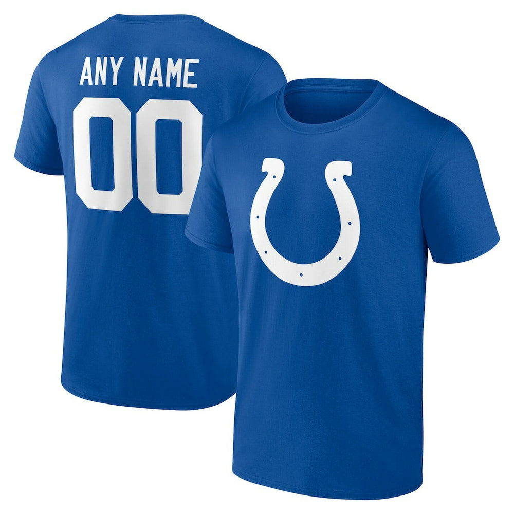 Indianapolis Colts Team Authentic Personalized Name & Number T-Shirt - Royal T-shirts