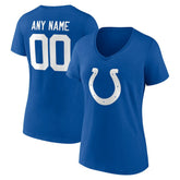 Indianapolis Colts Women's Team Authentic Personalized Name & Number V-Neck T-Shirt - Royal T-shirts