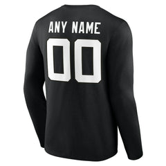 Jacksonville Jaguars Team Authentic Personalized Name & Number Long Sleeve T-Shirt - Black T-shirts