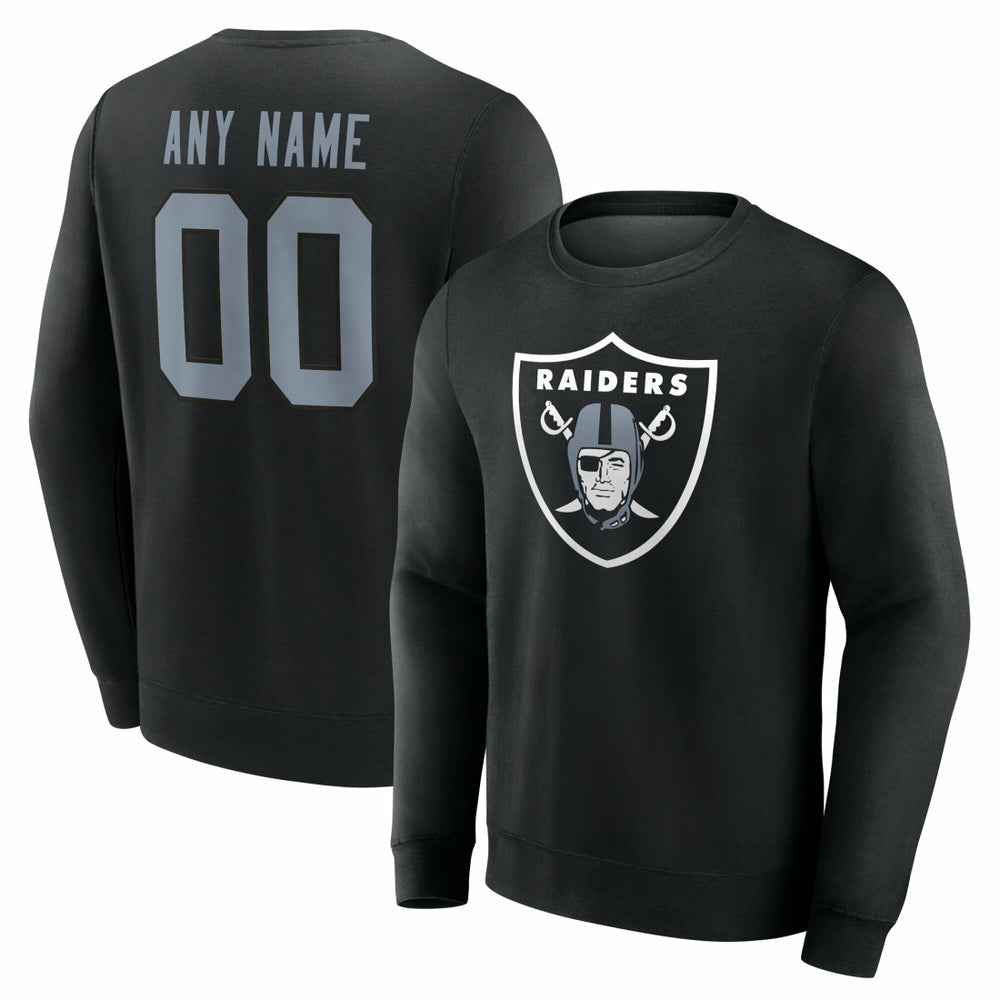 Las Vegas Raiders Team Authentic Personalized Name & Number Sweatshirt - Black Sweatshirts