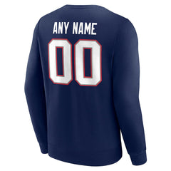 New England Patriots Team Authentic Personalized Name & Number Sweatshirt - Navy Sweatshirts