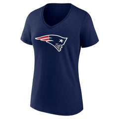 New England Patriots Women's Team Authentic Personalized Name & Number V-Neck T-Shirt - Navy T-shirts