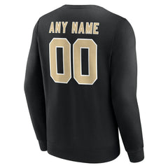 New Orleans Saints Team Authentic Personalized Name & Number Sweatshirt - Black Sweatshirts