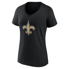 New Orleans Saints Women's Team Authentic Personalized Name & Number V-Neck T-Shirt - Black T-shirts