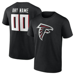 Atlanta Falcons Big & Tall Team Authentic Custom T-Shirt - Black T-shirts