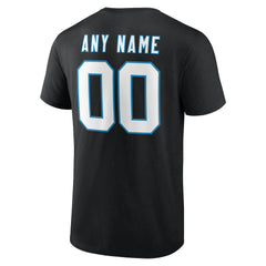 Carolina Panthers Big & Tall Team Authentic Custom T-Shirt - Black T-shirts