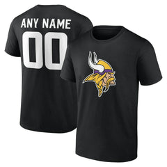 Minnesota Vikings Big & Tall Team Authentic Custom T-Shirt - Black T-shirts