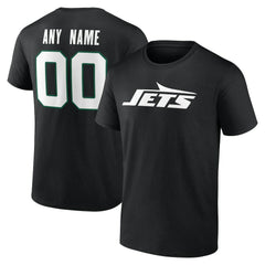 New York Jets Big & Tall Team Authentic Custom T-Shirt - Black T-shirts