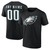 Philadelphia Eagles Big & Tall Team Authentic Custom T-Shirt - Black T-shirts