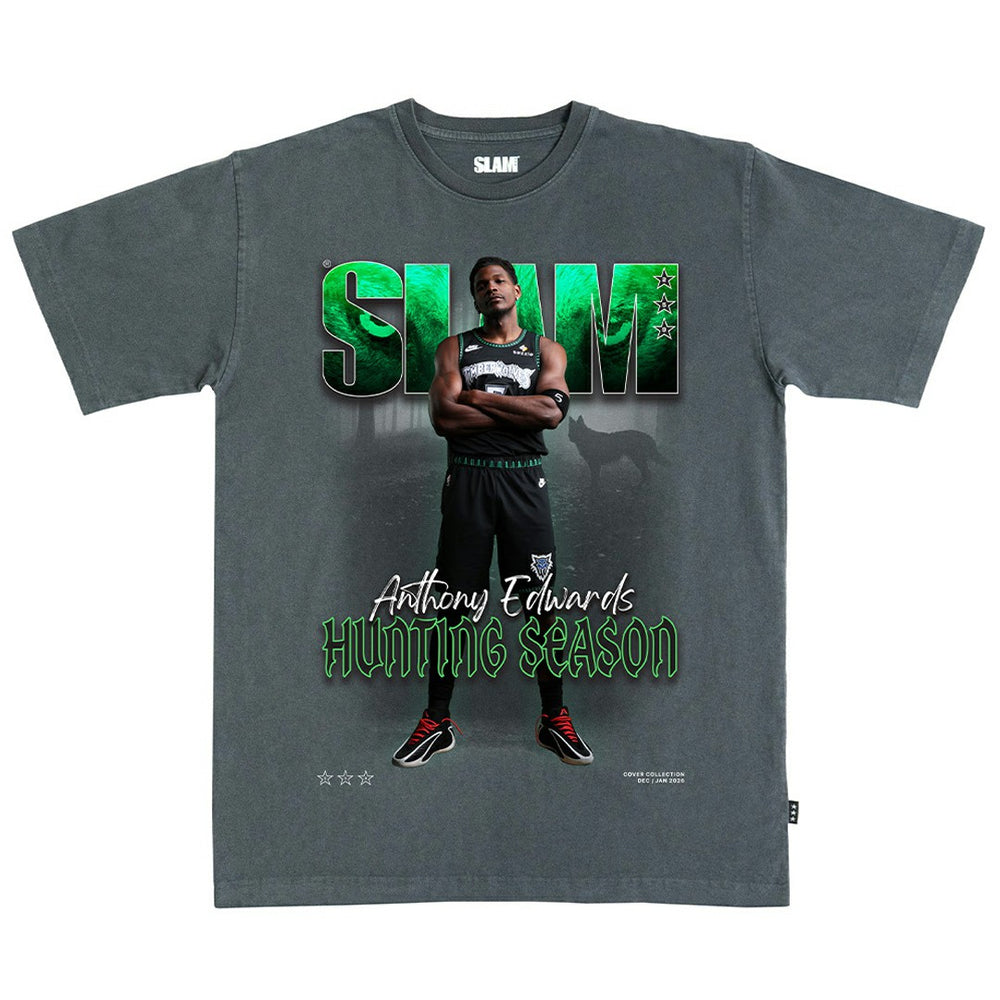 Anthony Edwards Minnesota Timberwolves SLAM Unisex Cover T-Shirt Charcoal outlet
