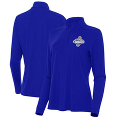 Los Angeles Dodgers Antigua Women's 2025 World Series Champions Intent Quarter-Zip Pullover - Royal Pullover