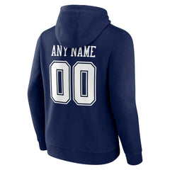 Dallas Cowboys Big & Tall Team Authentic Custom Hoodie - Navy Hoodies