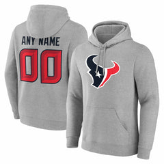Houston Texans Big & Tall Team Authentic Custom Hoodie - Gray Hoodies