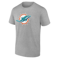 Miami Dolphins Big & Tall Team Authentic Custom T-Shirt - Gray T-shirts