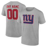 New York Giants Big & Tall Team Authentic Custom T-Shirt - Gray T-shirts