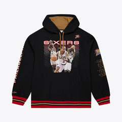Philadelphia 76ers Hardwood Classics Originals Collection 2000-2001 Team Roster Fleece Hoodie Black - Mitchell & Ness