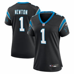 Cam Newton Carolina Panthers Women's Team Retired Game Jersey - Black Jerseys