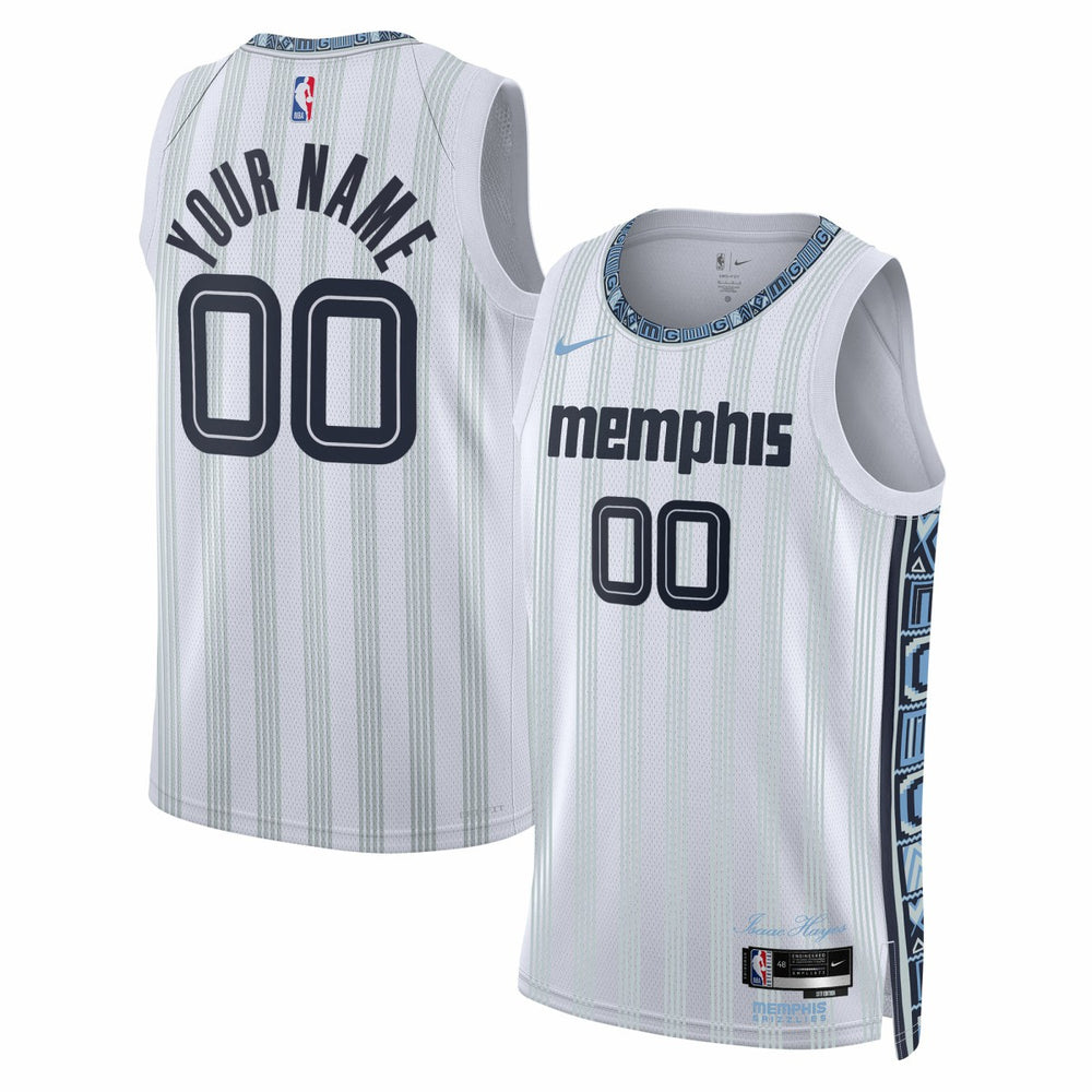 Memphis Grizzlies Unisex 2025/26 City Edition Swingman Custom Jersey White - Nike