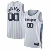 Memphis Grizzlies Unisex 2025/26 City Edition Swingman Custom Jersey White - Nike