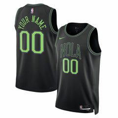 New Orleans Pelicans Unisex 2025/26 City Edition Swingman Custom Jersey Black - Nike