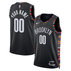 Brooklyn Nets Unisex 2025/26 City Edition Swingman Custom Jersey Black - Nike