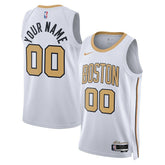 Boston Celtics Unisex 2025/26 City Edition Swingman Custom Jersey White - Nike