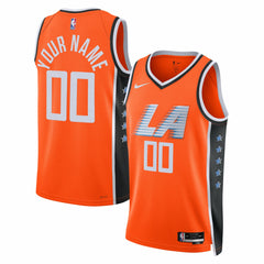 LA Clippers Unisex 2025/26 City Edition Swingman Custom Jersey Orange - Nike