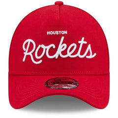 Houston Rockets x Malbon Golf Unisex 9FORTY A-Frame Adjustable Hat Red - New Era