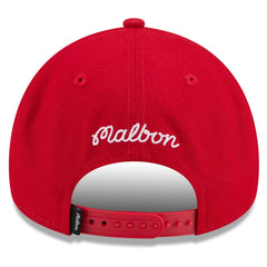 Houston Rockets x Malbon Golf Unisex 9FORTY A-Frame Adjustable Hat Red - New Era
