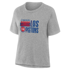Detroit Pistons Women's Noches Training T-Shirt Gray