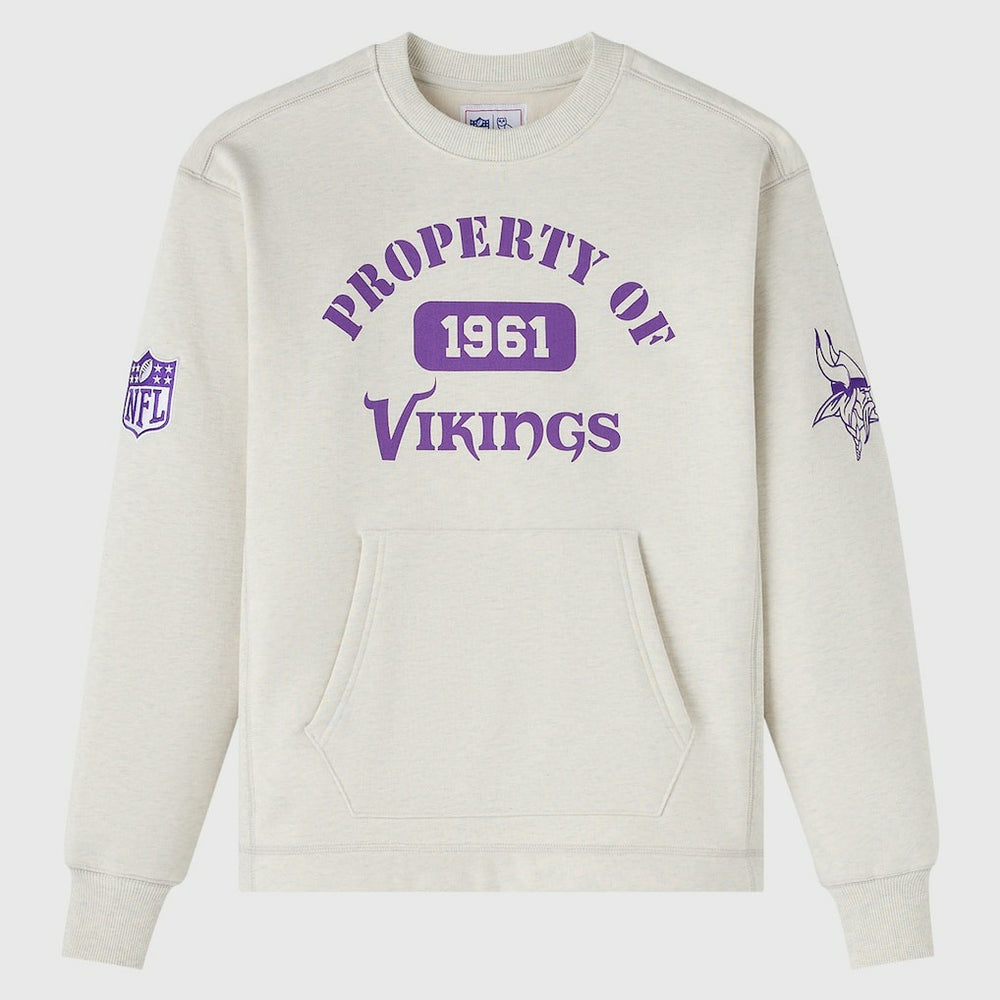 Minnesota Vikings OVO x NFL Unisex Fleece Sweatshirt - Heather Gray Sweatshirts