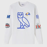 Los Angeles Rams OVO x NFL Unisex Long Sleeve T-Shirt - White T-shirts