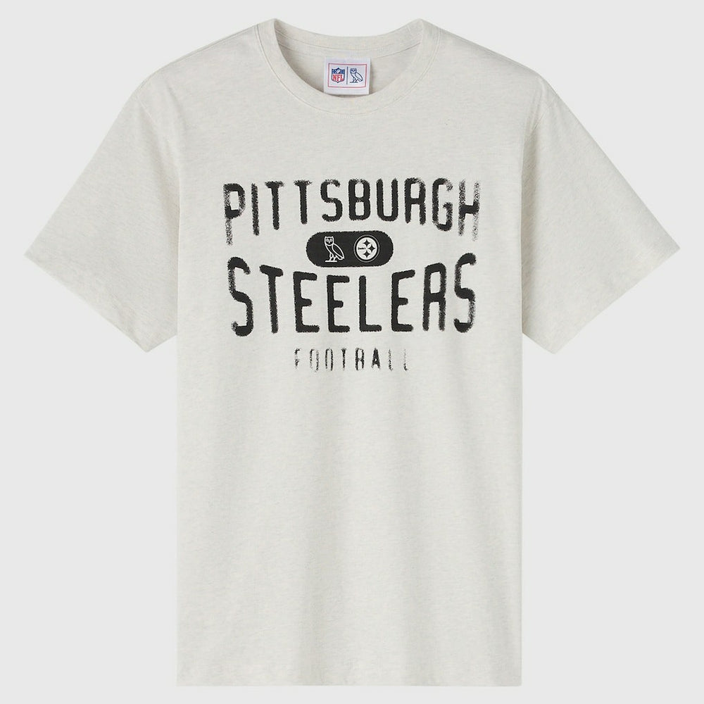 Pittsburgh Steelers OVO x NFL Unisex T-Shirt - Heather Gray T-shirts