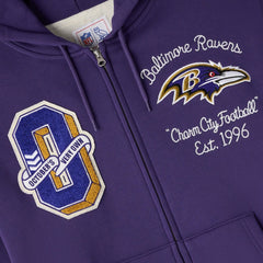 Baltimore Ravens OVO x NFL Unisex Full-Zip Waffle-Lined Hoodie - Purple Hoodies