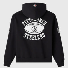Pittsburgh Steelers OVO x NFL Unisex Full-Zip Waffle-Lined Hoodie - Black Hoodies