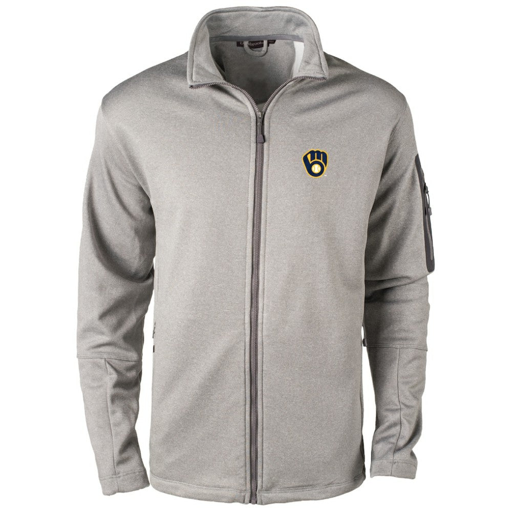 Milwaukee Brewers Dunbrooke Pacific Full-Zip Fleece Jacket - Heather Gray Jackets