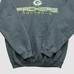 Green Bay Packers 2000s Hooded Pullover Sweatshirt - Dark Heather Gray Pullover