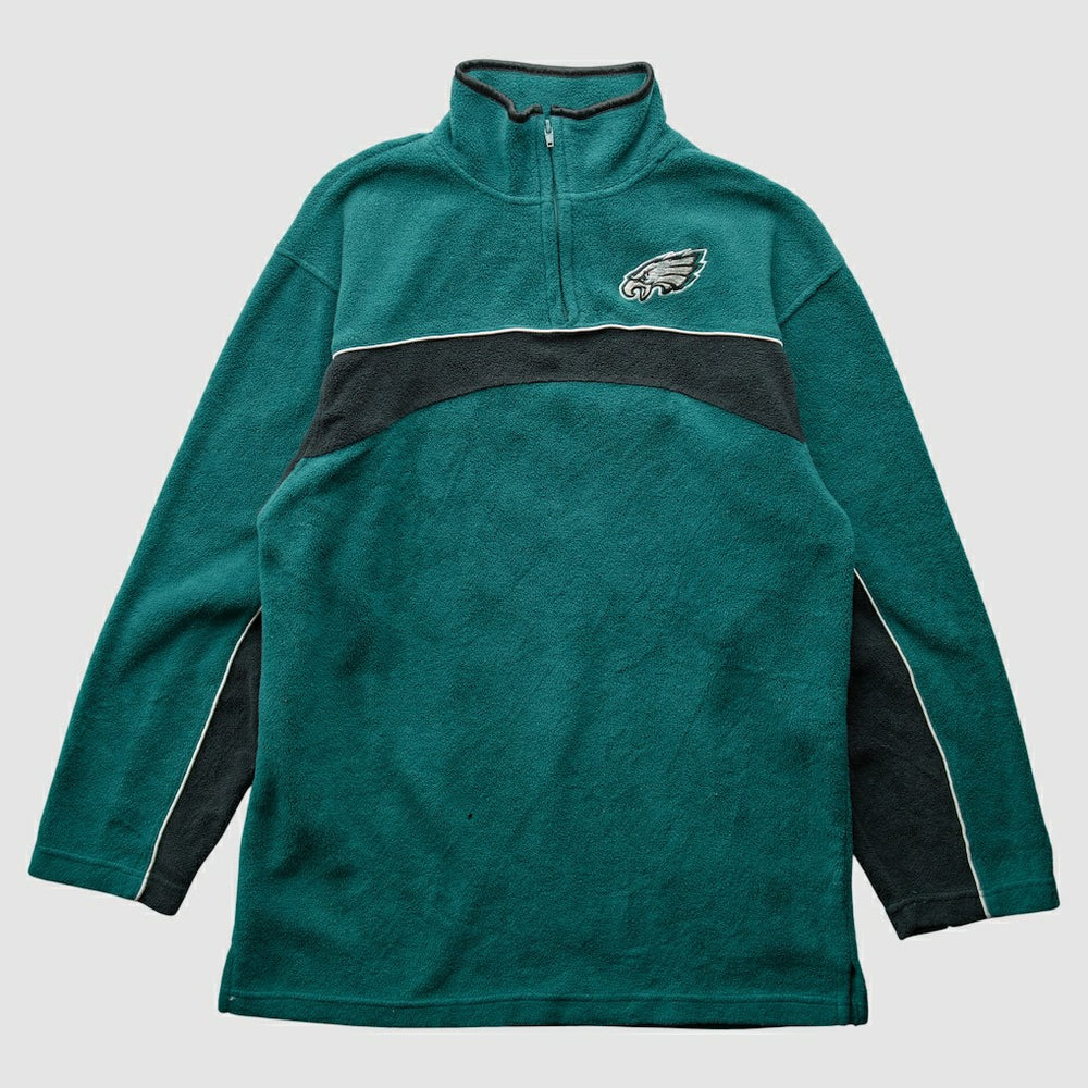 Philadelphia Eagles NFL 2000s 1/4 Zip Sweatshirt - Green Sweatshirts