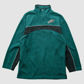 Philadelphia Eagles NFL 2000s 1/4 Zip Sweatshirt - Green Sweatshirts