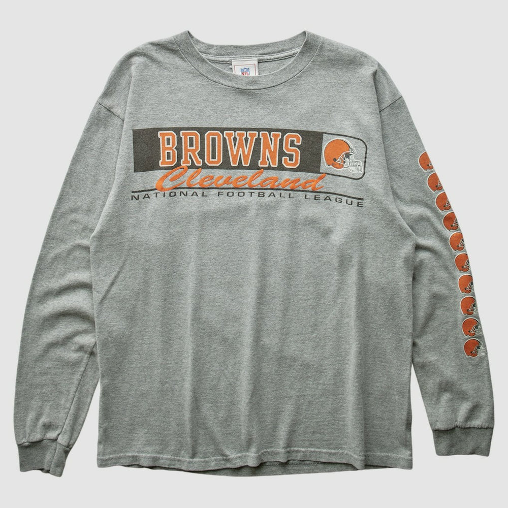 Cleveland Browns NFL 2000s Long Sleeve T-shirt - Heather Gray T-shirts