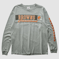 Cleveland Browns NFL 2000s Long Sleeve T-shirt - Heather Gray T-shirts