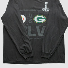 Superbowl XLV Reebok 2011 Long Sleeve T-shirt - Black T-shirts