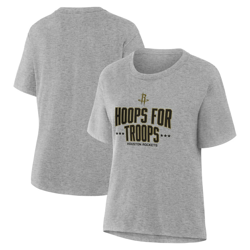 Houston Rockets Women's Hoops For Troops T-Shirt Gray outlet