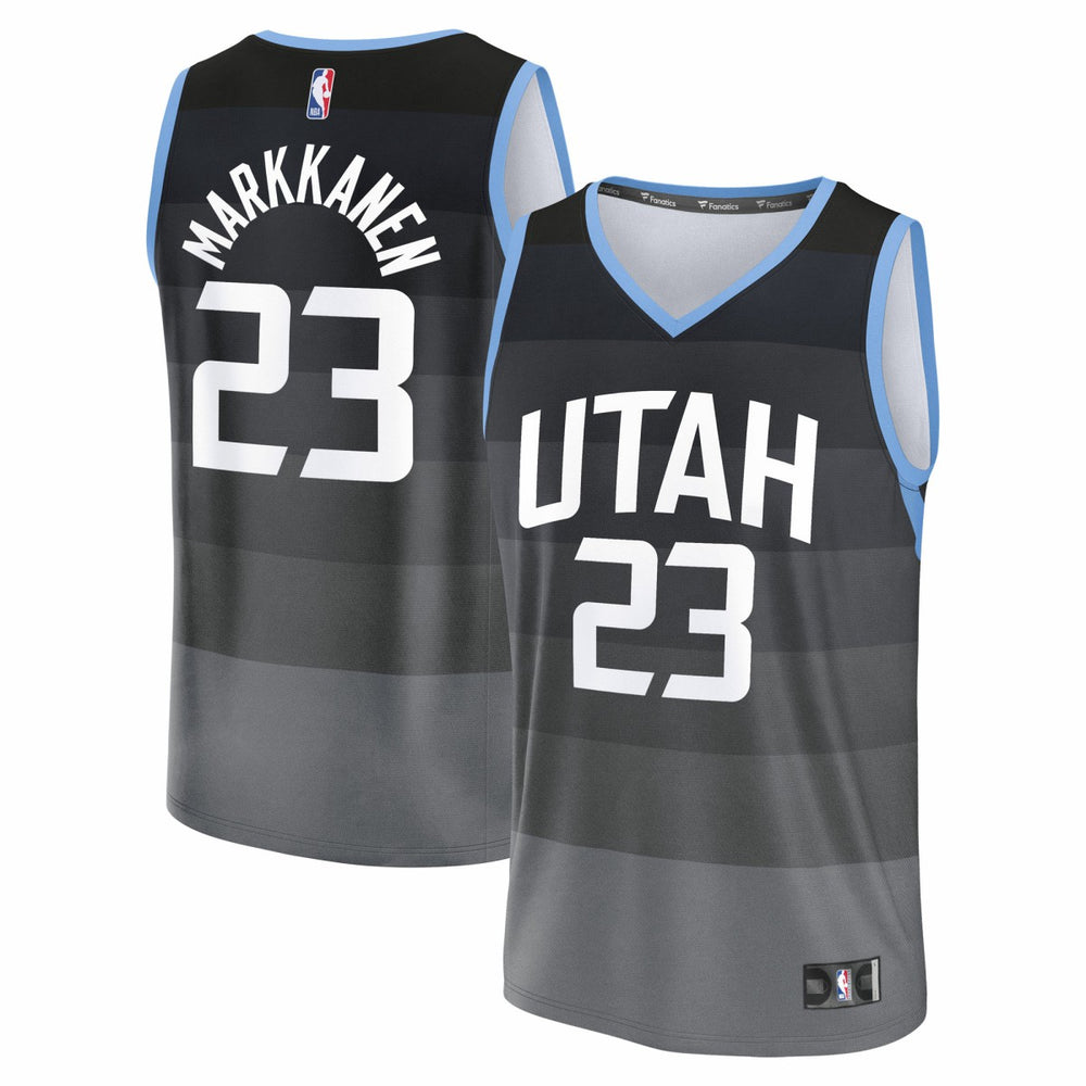 Lauri Markkanen Utah Jazz 2025/26 City Edition Fast Break Jersey Black - Fanatics